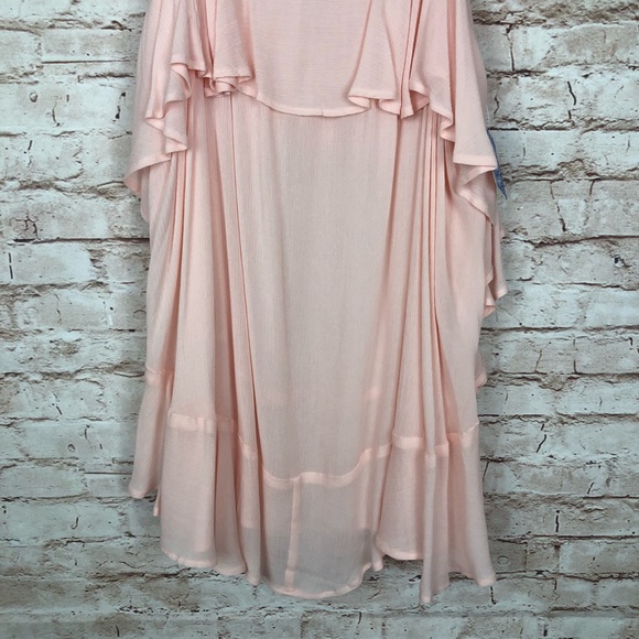 Free People Ruffle Sleeveless Cascades Tank Light Pink NWT Size XS - Picture 6 of 8